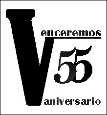 logo 55 aniversario venceremos