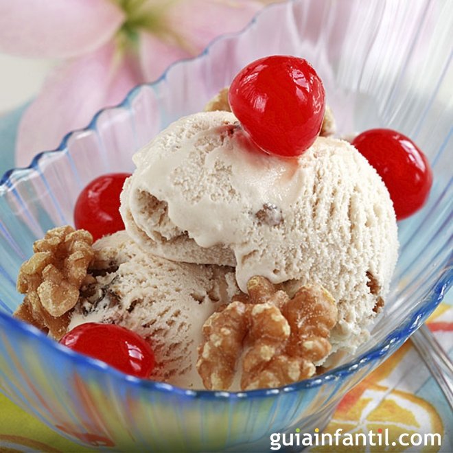 helado de platano dulce y crujiente