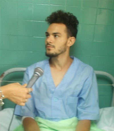 El argentino Fabricio Godoy, estudiante de Medicina, reconoció la profesionalidad y excelente atención ofrecidas en el hospital.
