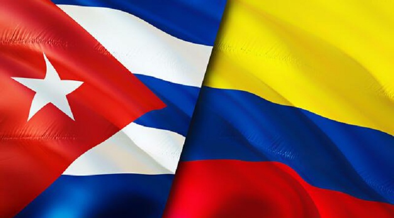 0110 cuba colombia banderas