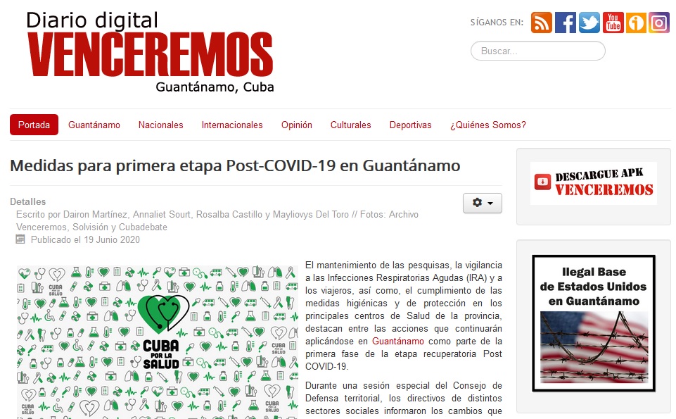web Venceremos 2020