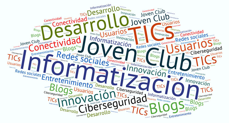nubes etiqueta joven club
