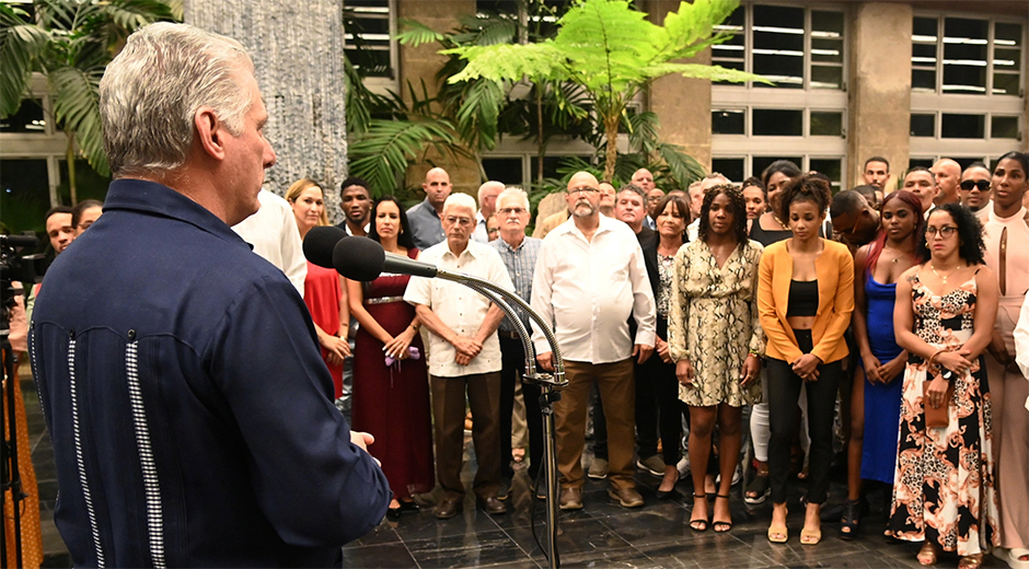 diaz canel encuentro delegacion panamericanos 21nov23