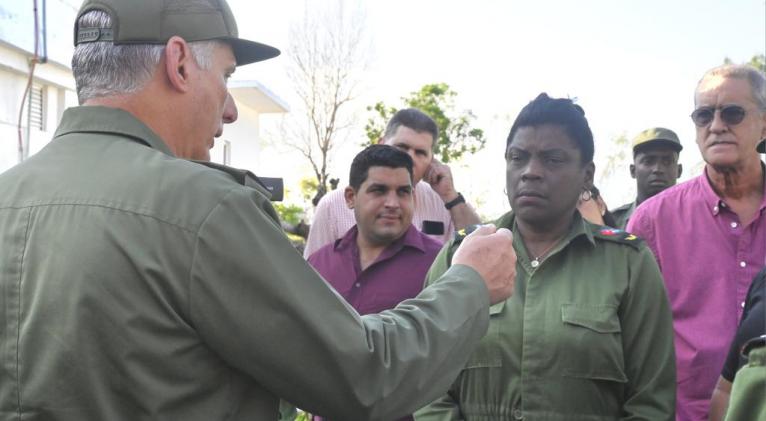 diaz canel en santiago de cuba tras huracan melissa