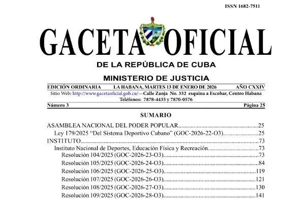 26 Gaceto Ley Deporte