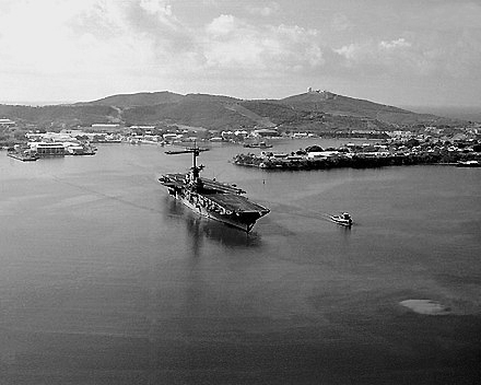 USS Lexington Guantanamo Bay c1989 b n