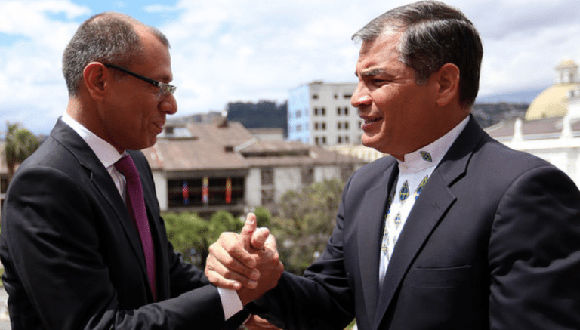 Jorge Glas y Rafael Correa