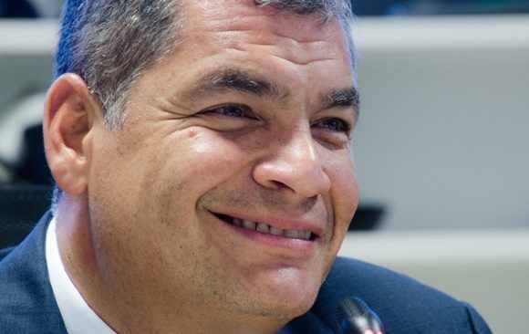 Rafael Correa en la UMET foto Kaloian 16 580x366