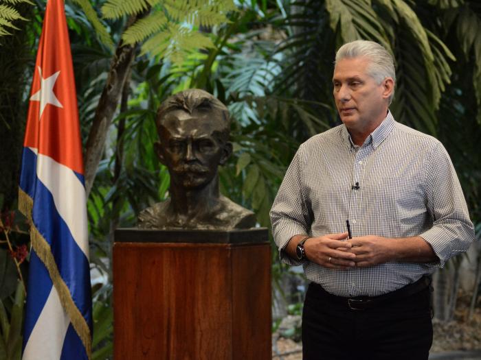 diaz canel hbala al pueblo de Cuba 12 11 2021