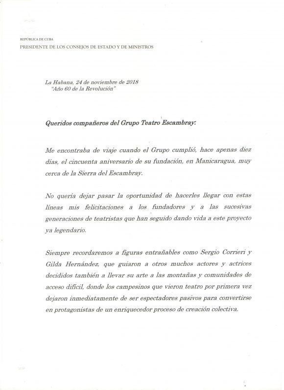 carta diaz canel