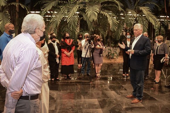 diaz canel encuentro jazzistas 03 580x386