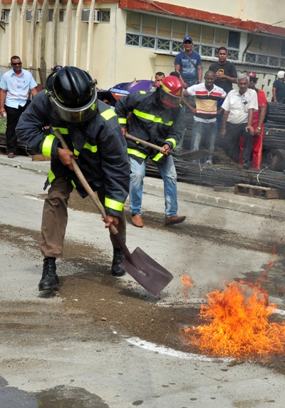ejercicios contra incendios