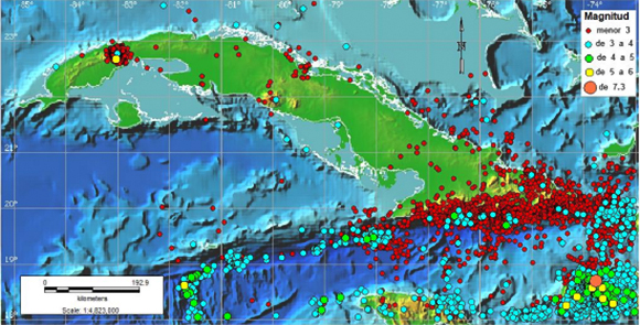 Epicentros Sismos Cuba 2021