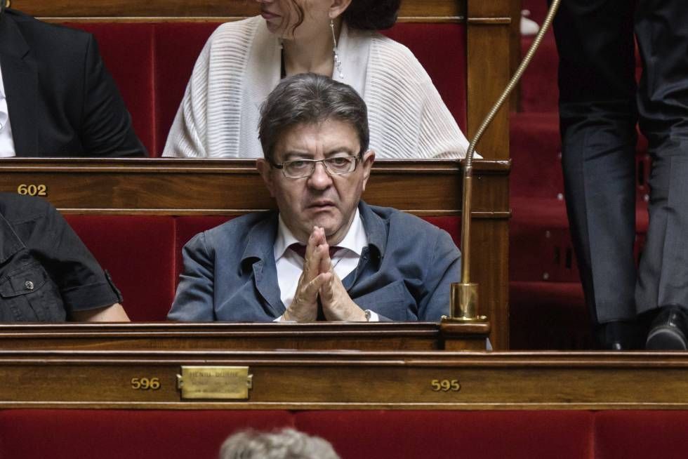 Jean Luc Melenchon en el parlamento francés