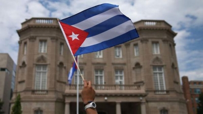 embajada cuba eeuu bandera