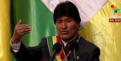 evo morales asume tercer mandato