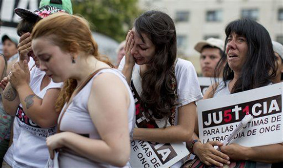 familiares victimas tren argentina