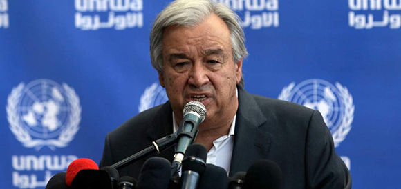 guterres en rueda de prensa