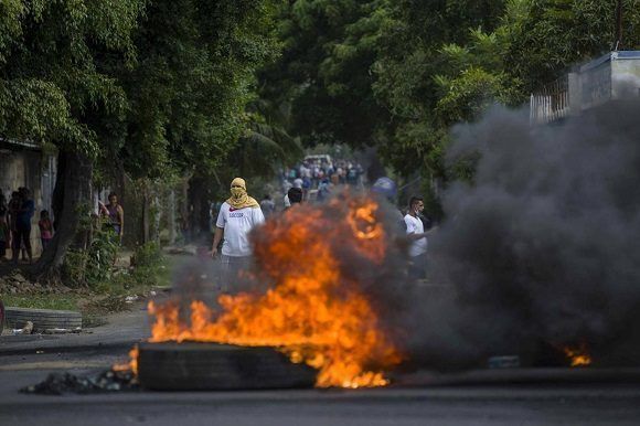 protestas en las calles de Managua. Jorge Torres EFE nicaragua 580x386
