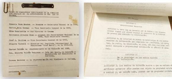 anteproyecto de ley de prensa elaborado en 1985 580x266