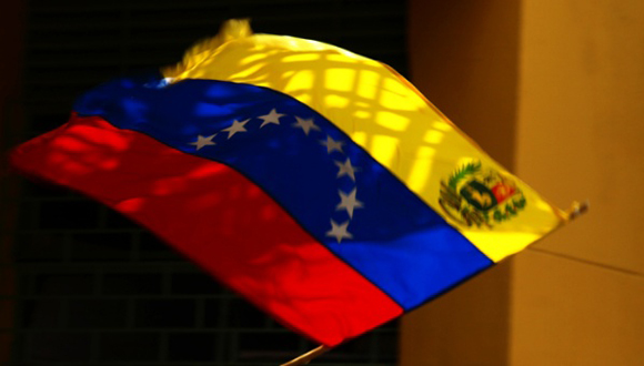 bandera de venezuela en movimiento
