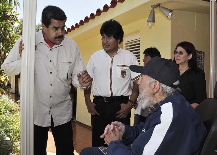 fidel con maduro y evo 2015