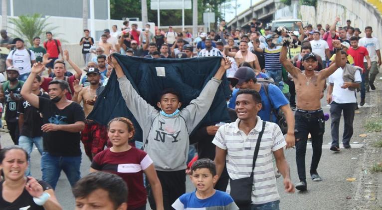 parte septima caravana de migrantes desde mexico hacia ee.uu 