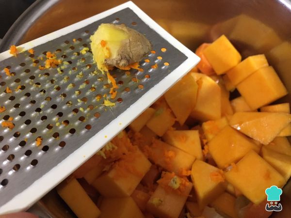 Crema de calabaza y zanahoria 4