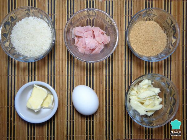 Croquetas de arroz con jamón y queso 2