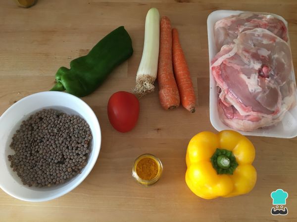 lentejas con pollo al curry 2