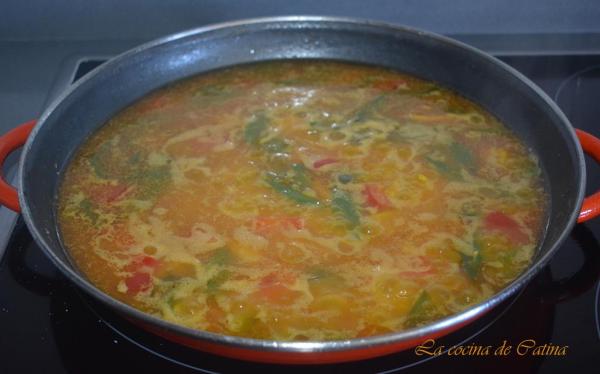 paella de pollo con habichuela 4