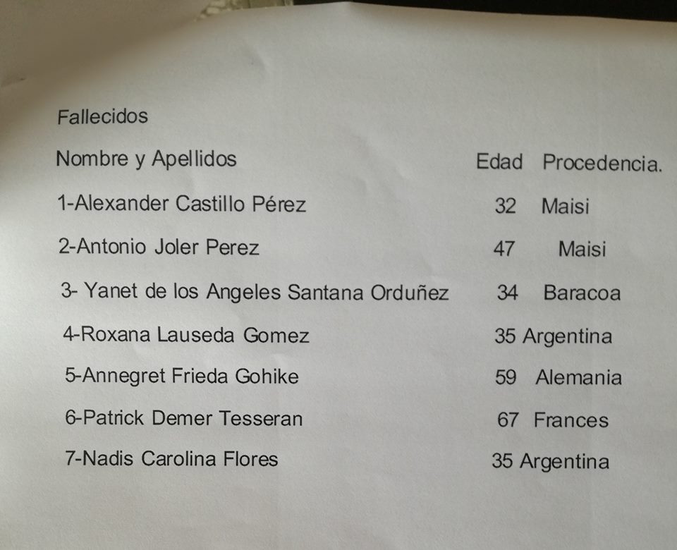 fallecidos accidente
