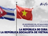 Celebra Cuba aniversario 65 de relaciones con Vietnam