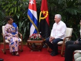 Recibe Díaz-Canel a presidenta de Parlamento angolano