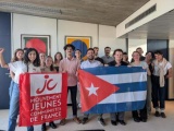 Jóvenes comunistas franceses viajan a Cuba en brigada solidaria